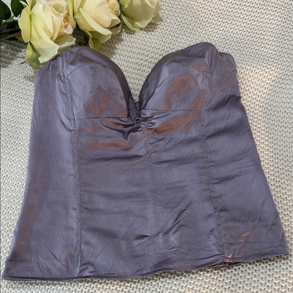 Moda International Strapless Purple Bustier Top